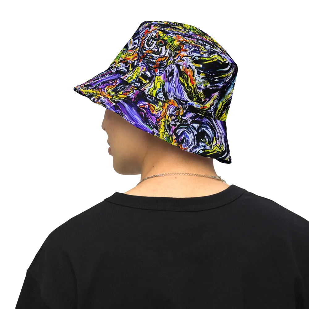 Midnight Mutation on Reversible Bucket Hat — Back Inside