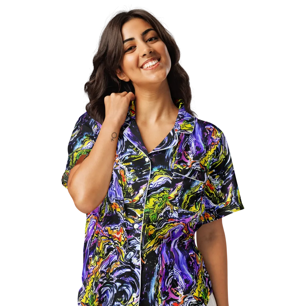 Midnight Mutation on Women's Short Sleeve Pajama Top — Front
