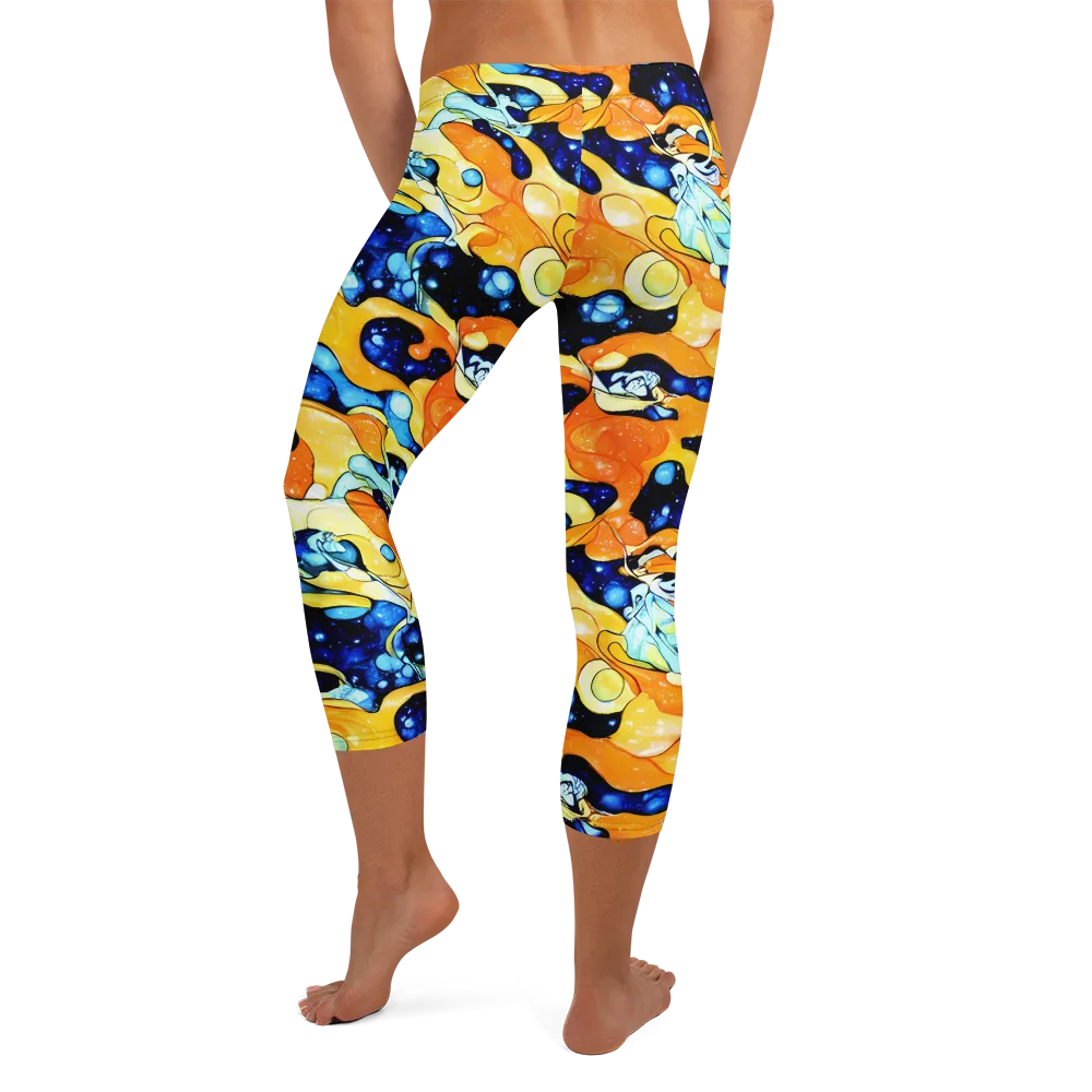 Starlight Melt on Capri Leggings — Back