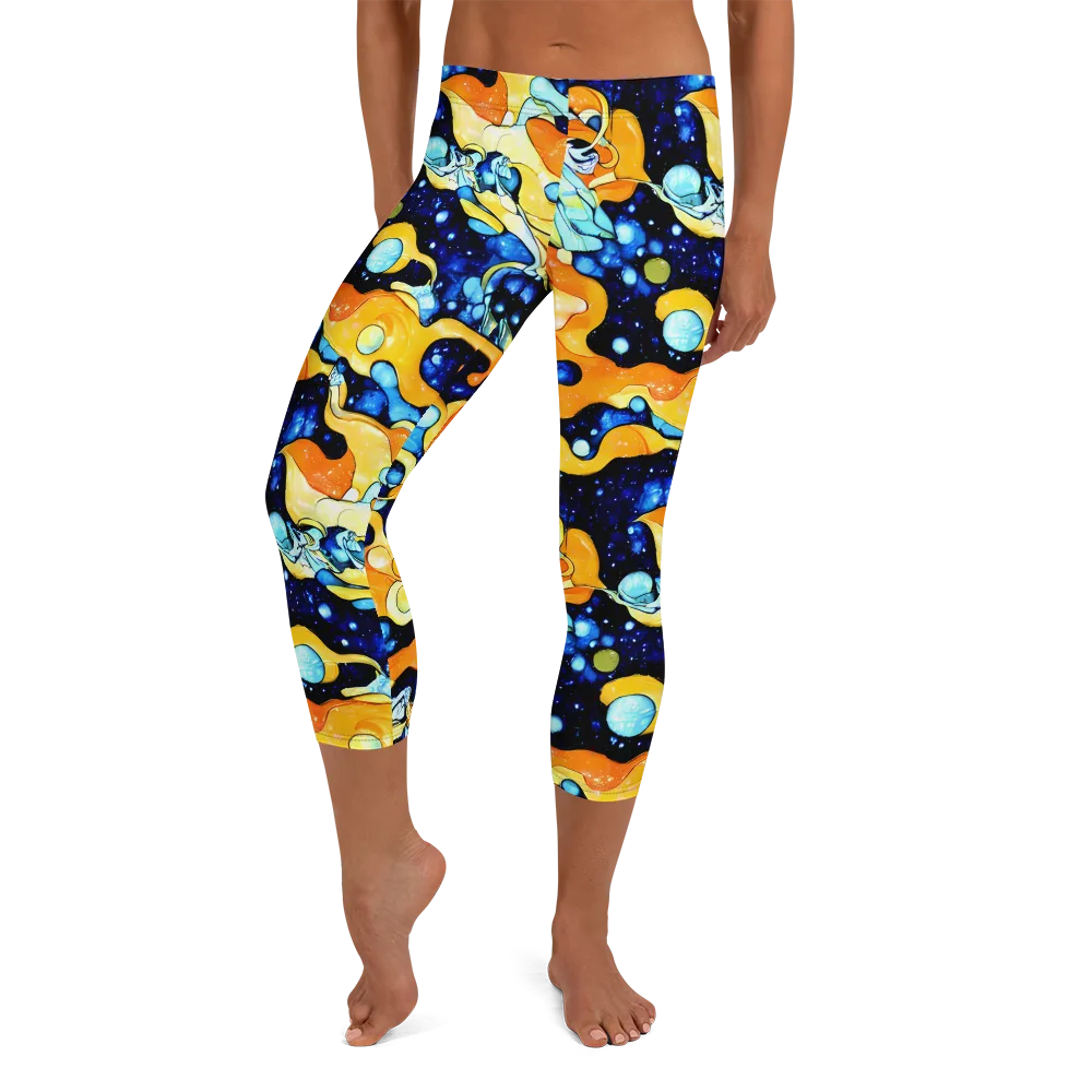 Starlight Melt on Capri Leggings — Front
