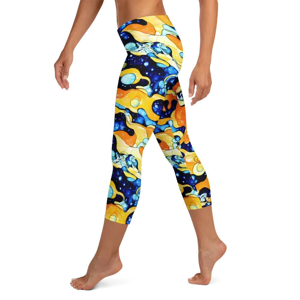 Starlight Melt on Capri Leggings — Left