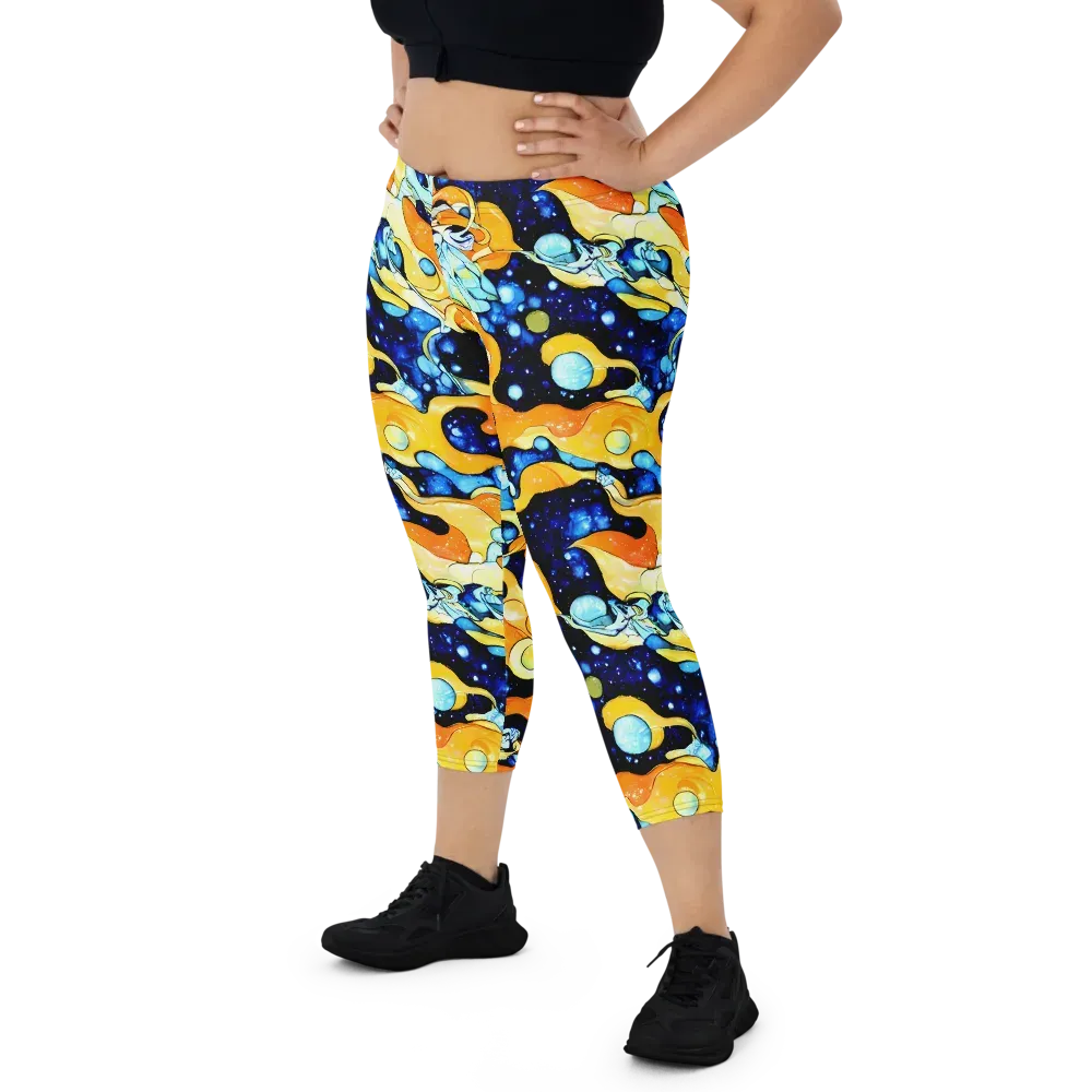Starlight Melt on Capri Leggings — Front