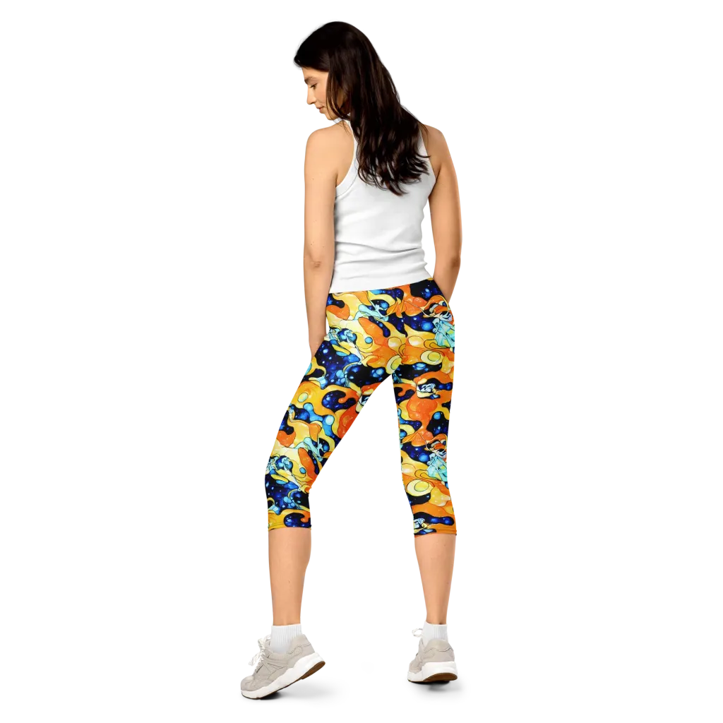 Starlight Melt on Capri Leggings — Back