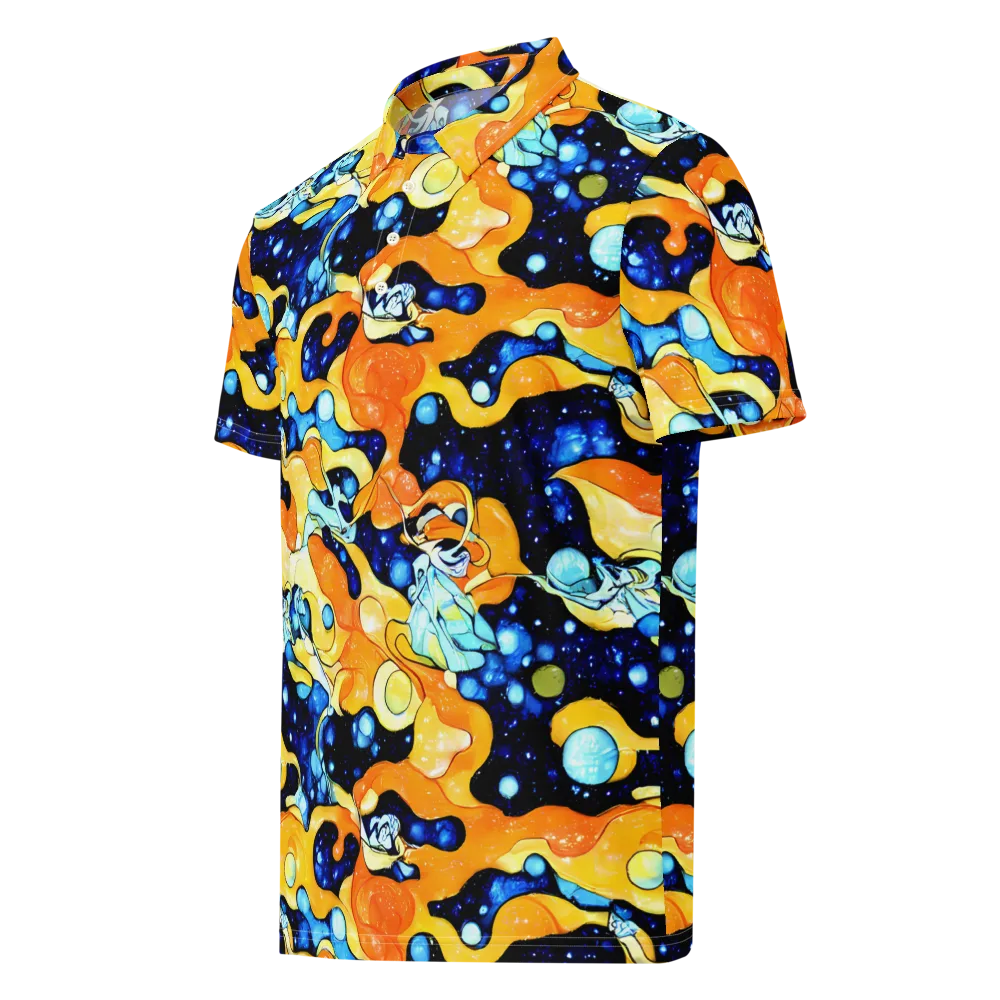 Starlight Melt on Men's Slim Fit Polo Shirt — Left Front