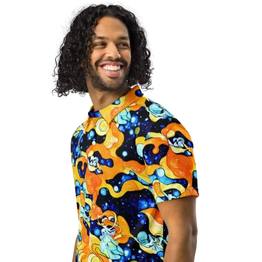 Starlight Melt on a Men's Slim Fit Polo Shirt