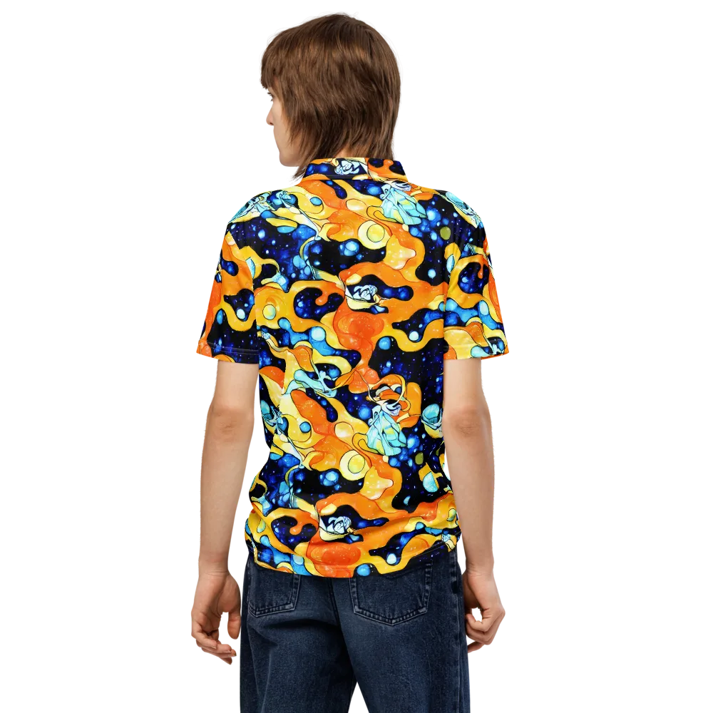 Starlight Melt on Men's Slim Fit Polo Shirt — Back