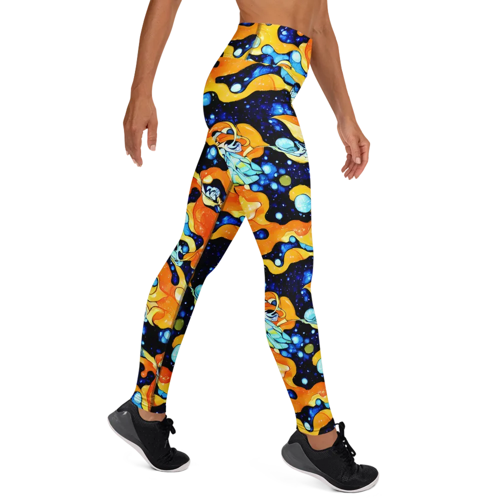 Starlight Melt on Yoga Leggings — Right