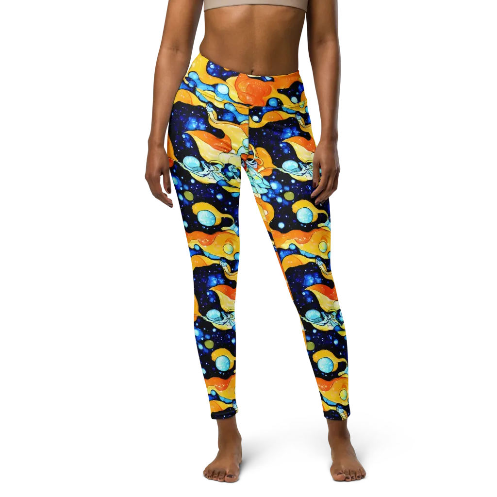 Starlight Melt on Yoga Leggings — Front
