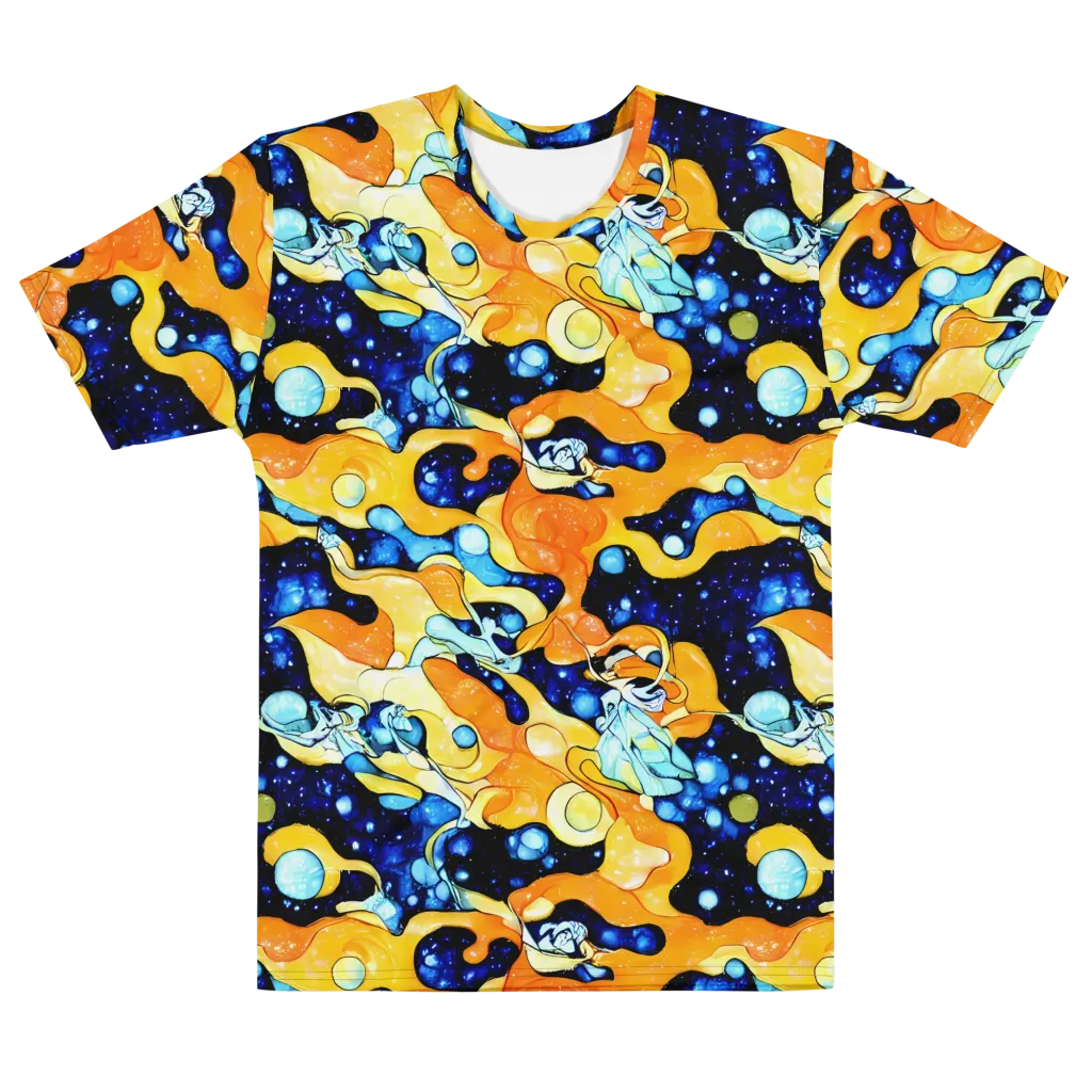 Starlight Melt on Men's Cotton Crew Neck T-Shirt — Front