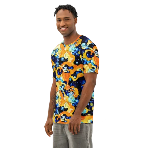 Starlight Melt on a Men's Cotton Crew Neck T-Shirt