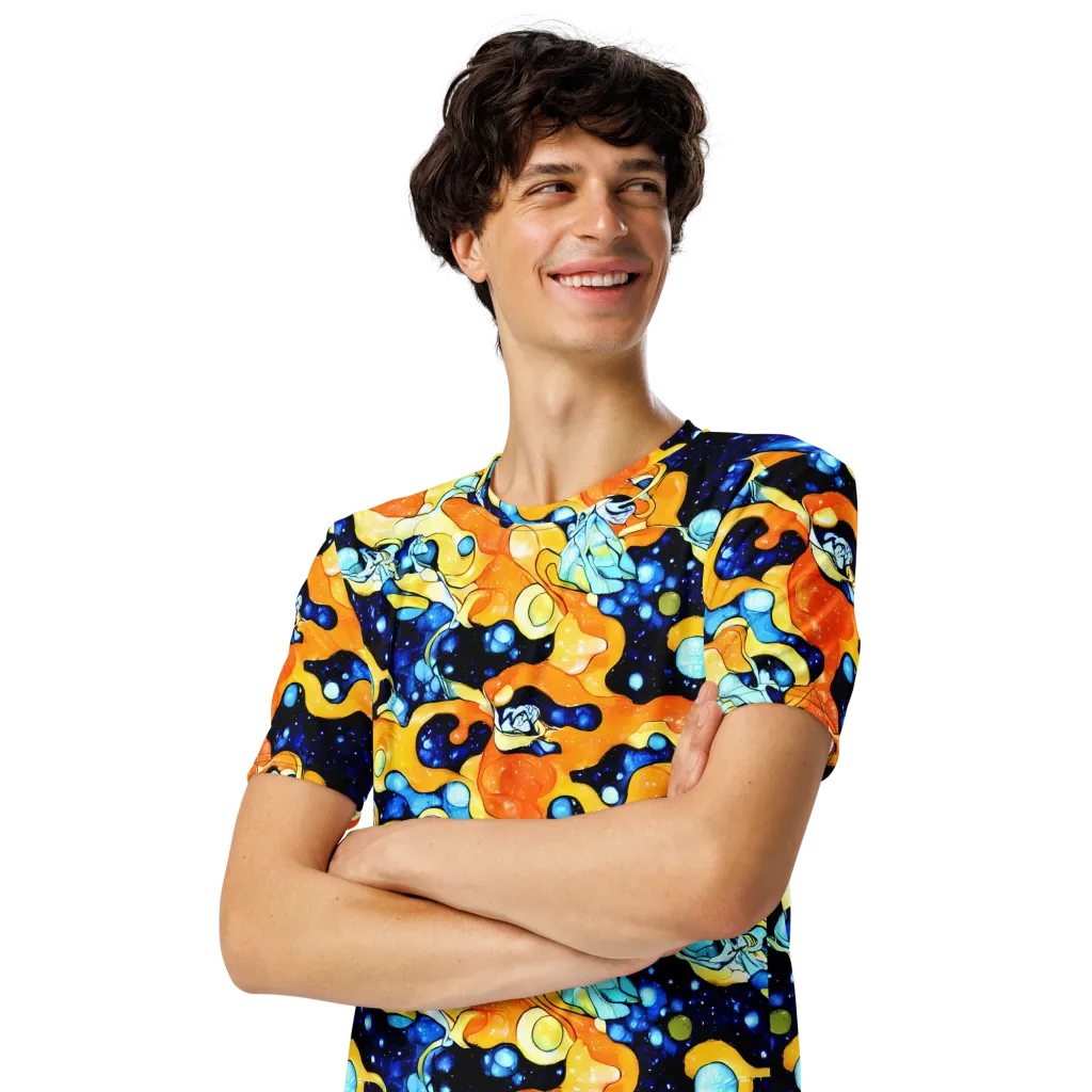 Starlight Melt on Men's Crew Neck T-Shirt — Left Front