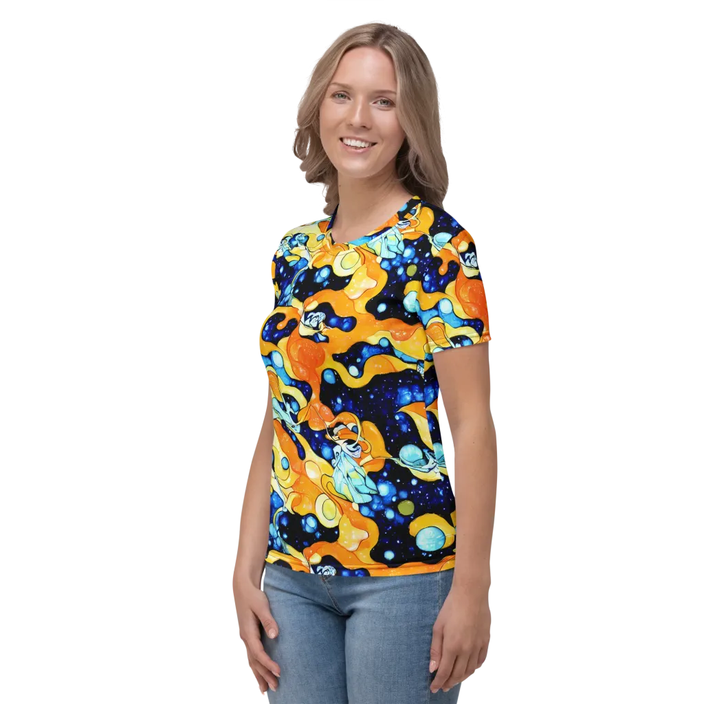 Starlight Melt on Women's Crew Neck T-Shirt — Left