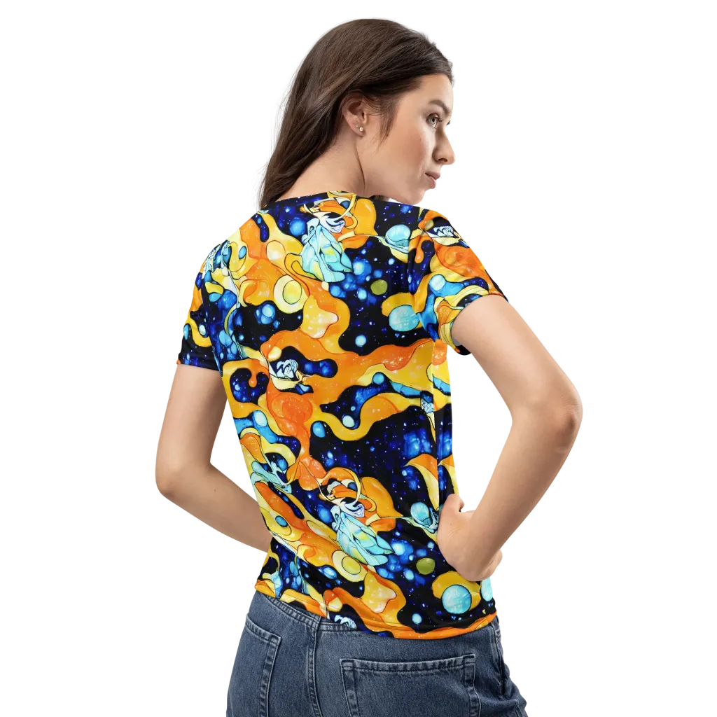 Starlight Melt on Women's Crew Neck T-Shirt — Back