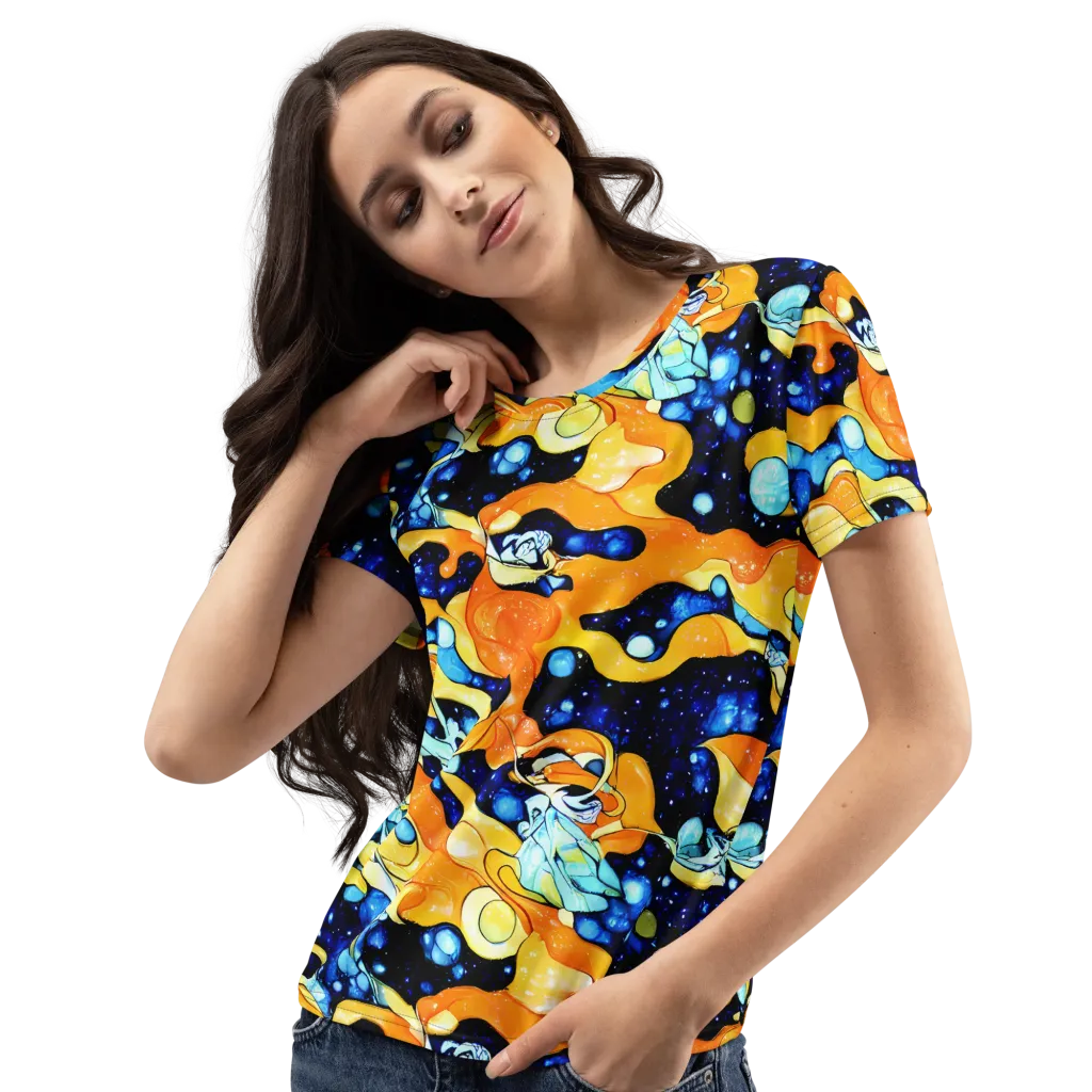 Starlight Melt on Women's Crew Neck T-Shirt — Left Front