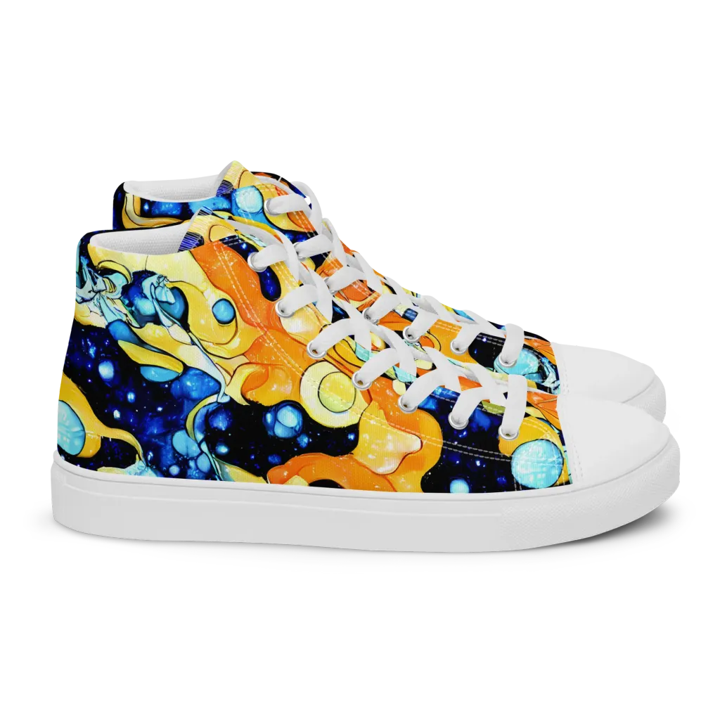 Starlight Melt on Women's High Top Canvas Shoes — Right