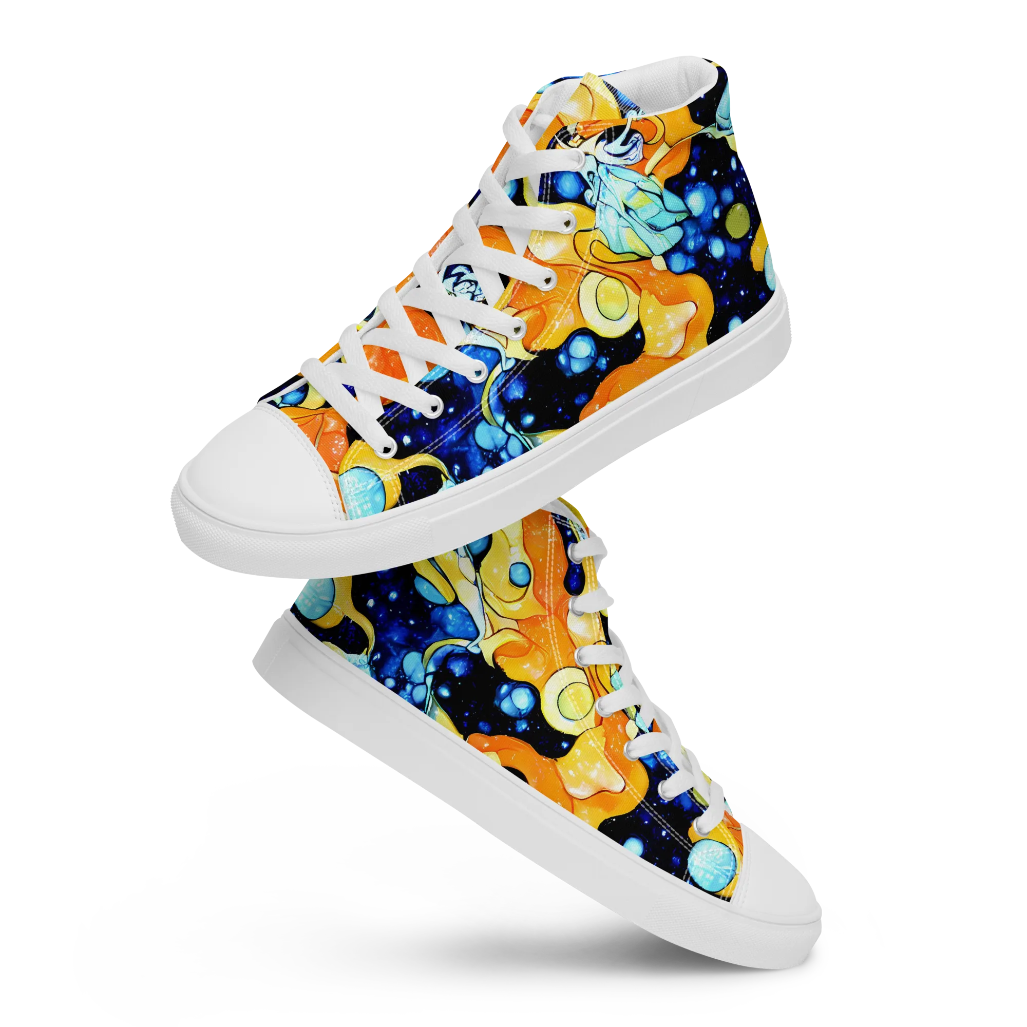 Starlight Melt on Women's High Top Canvas Shoes — Front