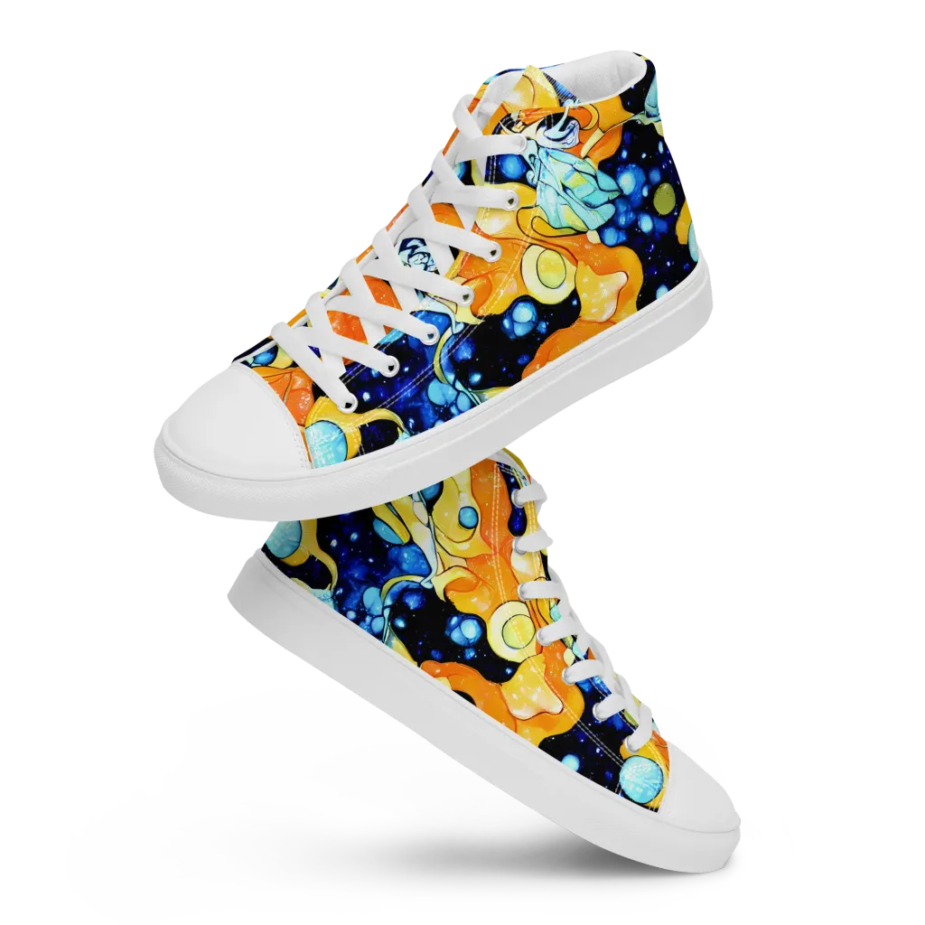 Starlight Melt on Women's High Top Canvas Shoes — Front