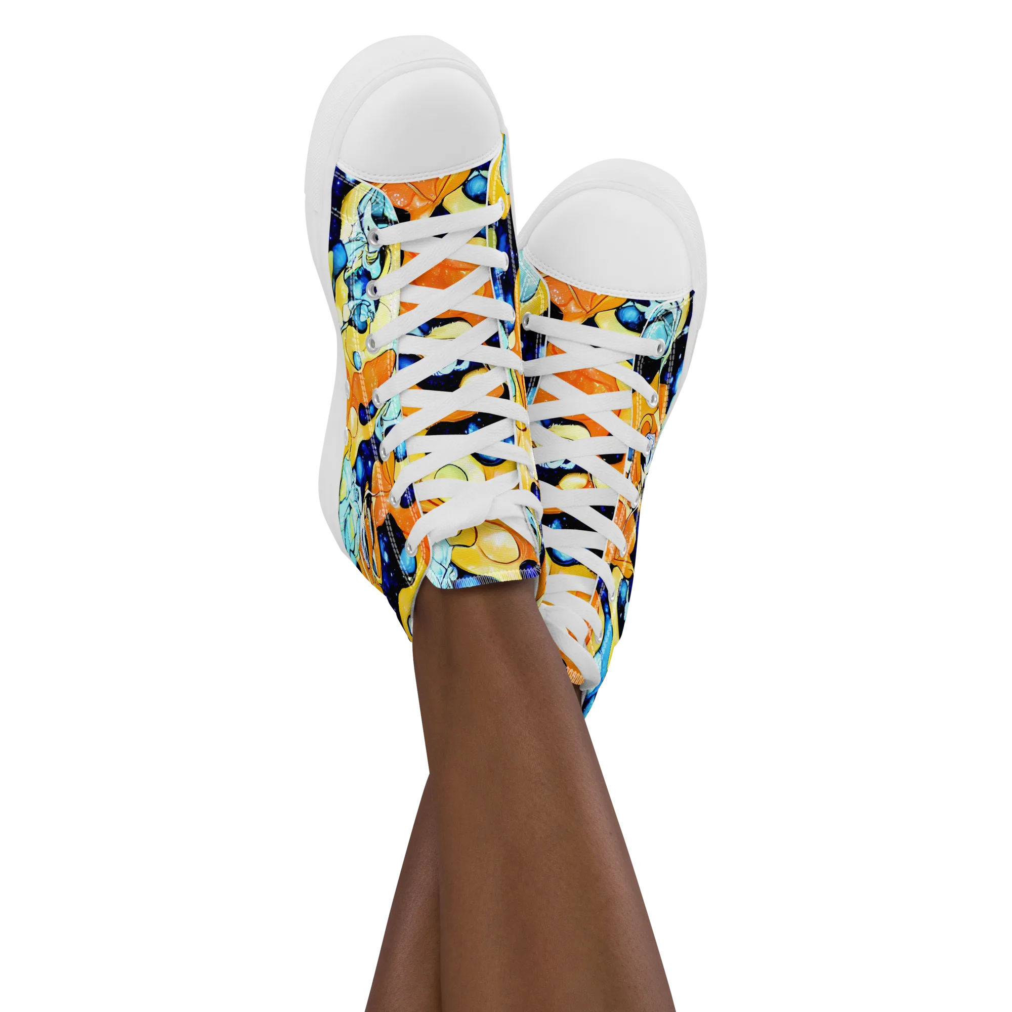 Starlight Melt on Women's High Top Canvas Shoes — Front