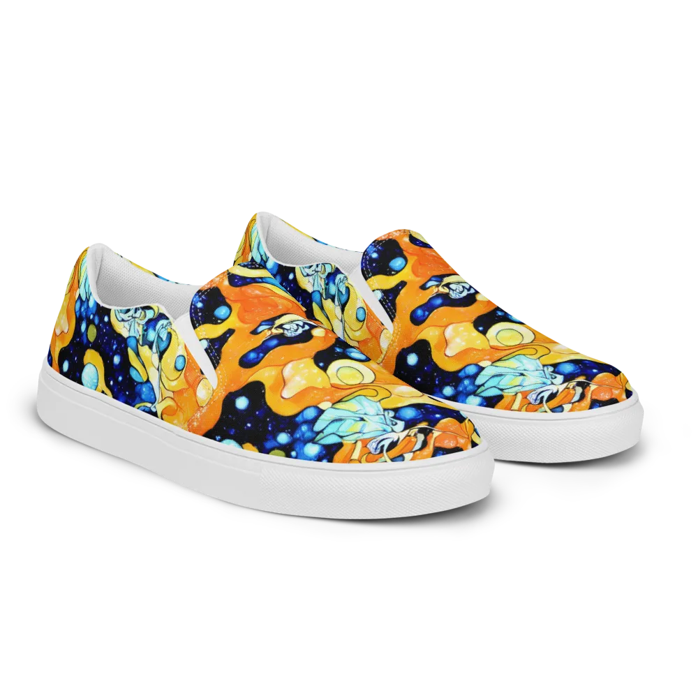 Starlight Melt on Men's Slip-On Canvas Shoes — Right Front