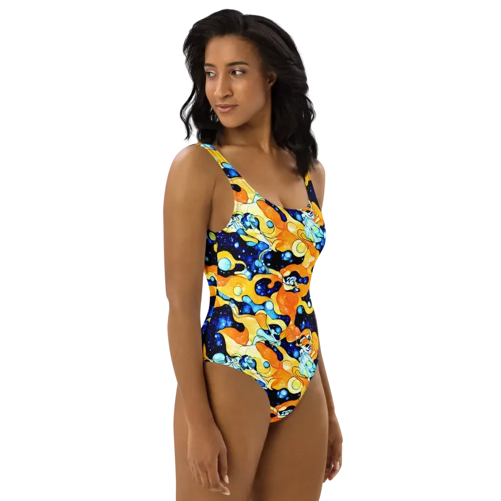 Starlight Melt on One-Piece Swimsuit — Right
