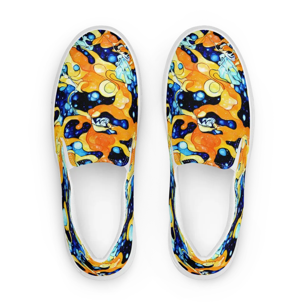 Starlight Melt on Women's Slip-On Canvas Shoes — Front