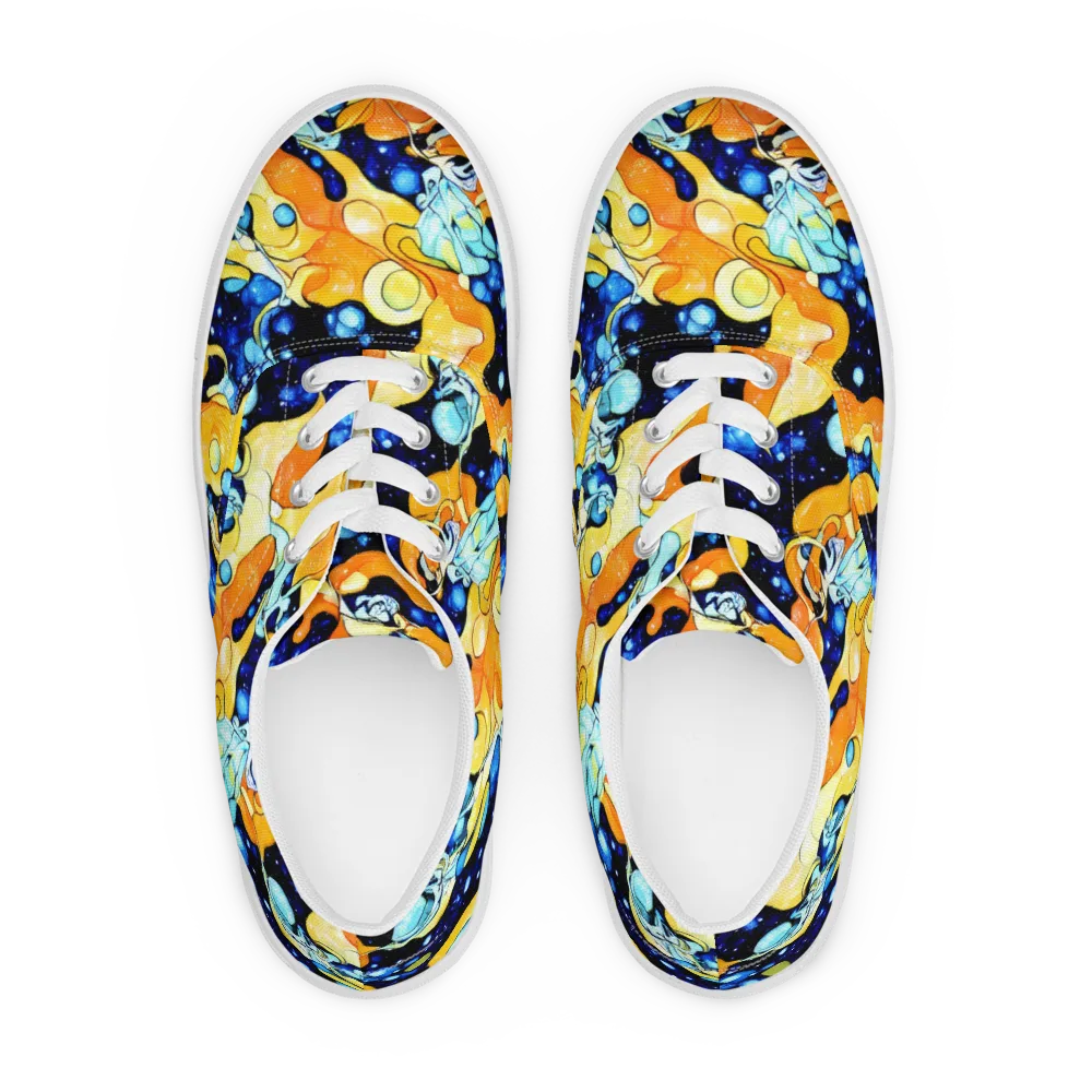Starlight Melt on Men's Lace-Up Canvas Shoes — Front
