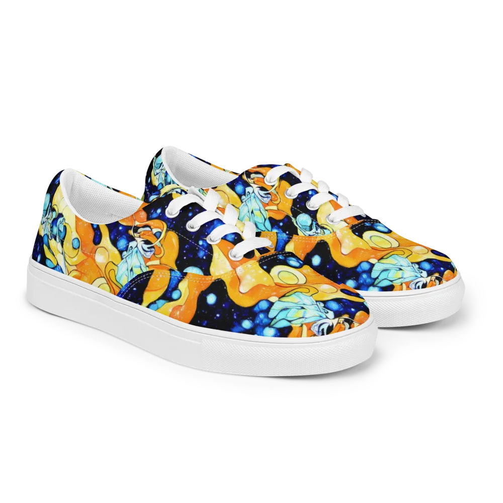 Starlight Melt on Men's Lace-Up Canvas Shoes — Right Front