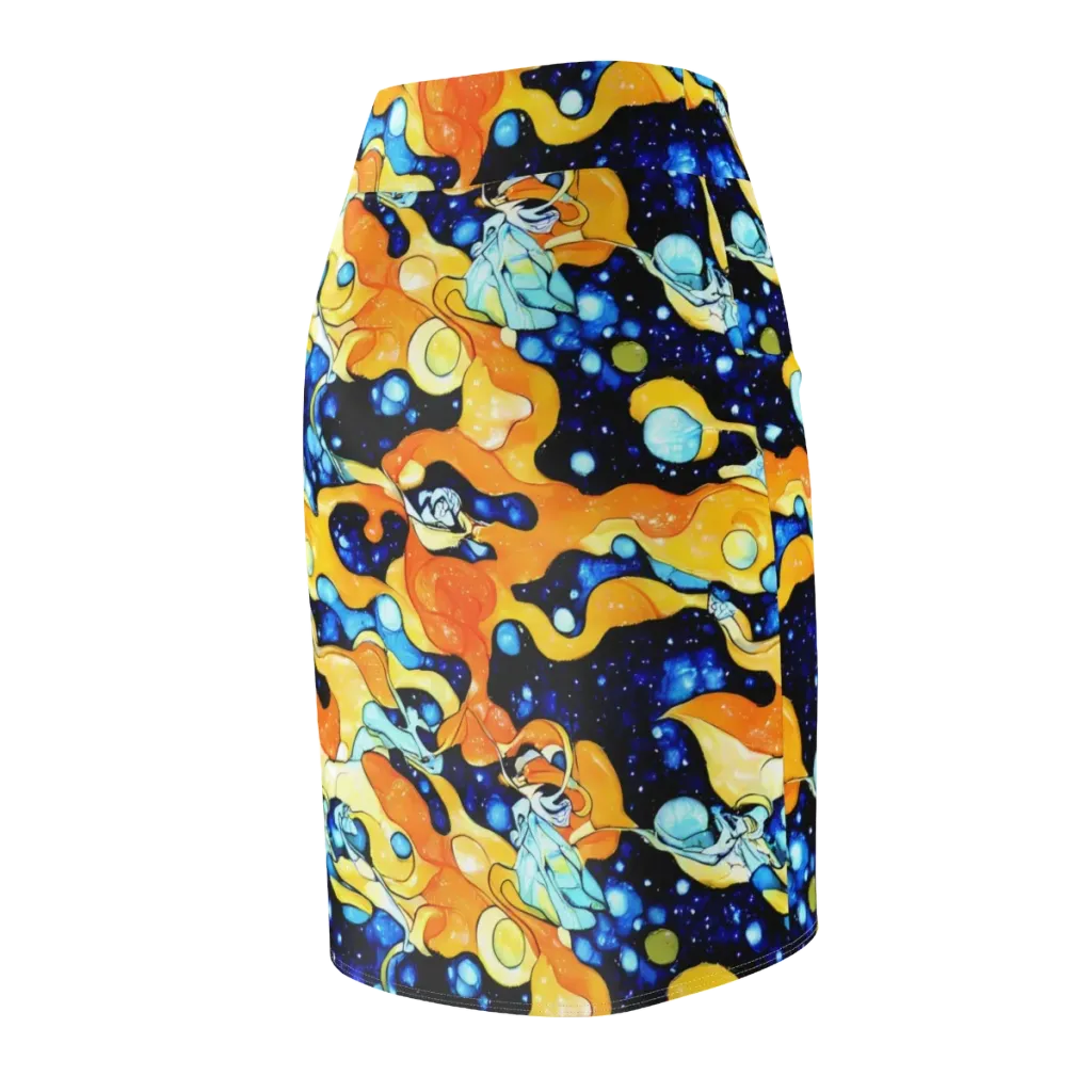 Starlight Melt on Pencil Skirt — Back Side