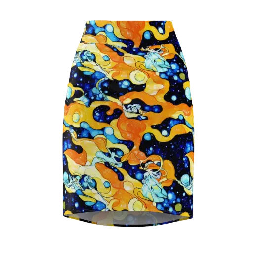 Starlight Melt on a Pencil Skirt
