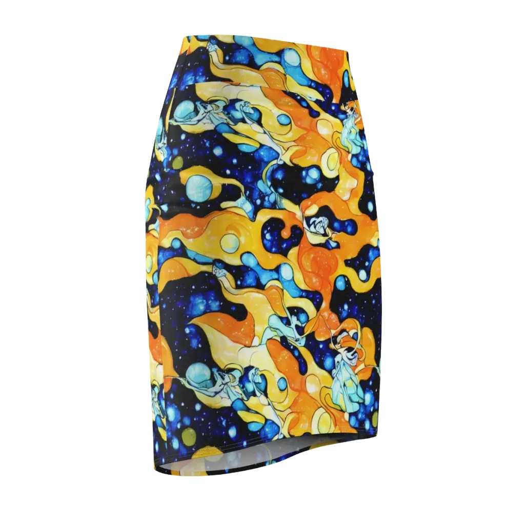 Starlight Melt on Pencil Skirt — Front Side