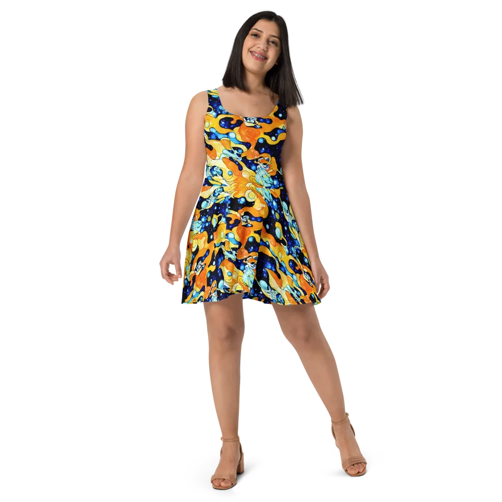 Starlight Melt on Skater Dress — Front