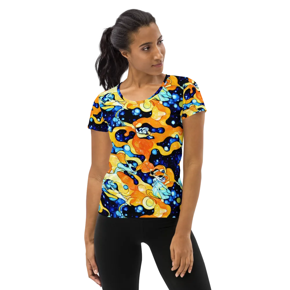Starlight Melt on Women's Athletic T-Shirt — Front