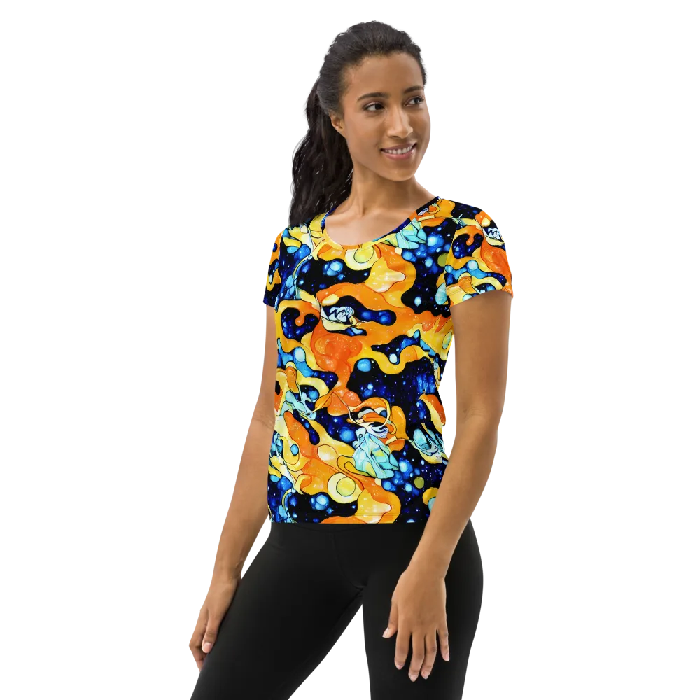 Starlight Melt on Women's Athletic T-Shirt — Left