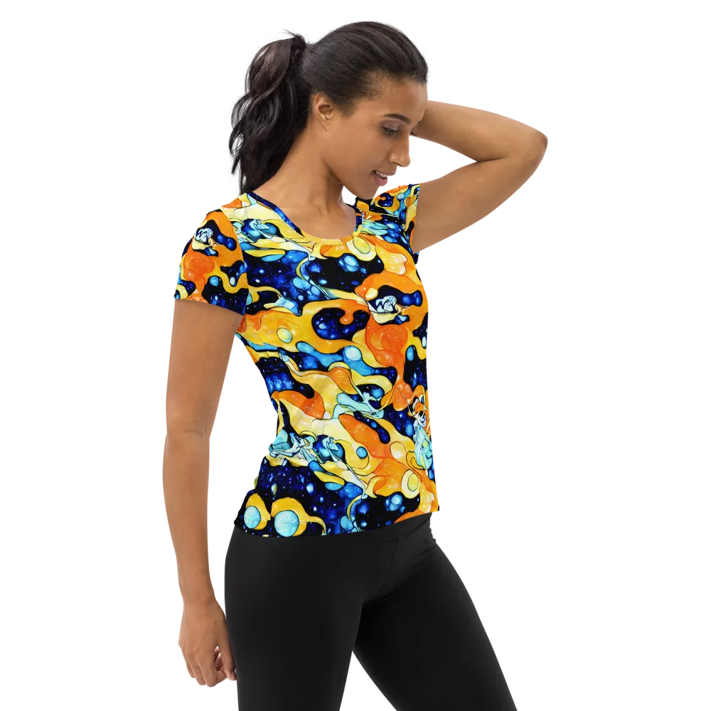 Starlight Melt on Women's Athletic T-Shirt — Right