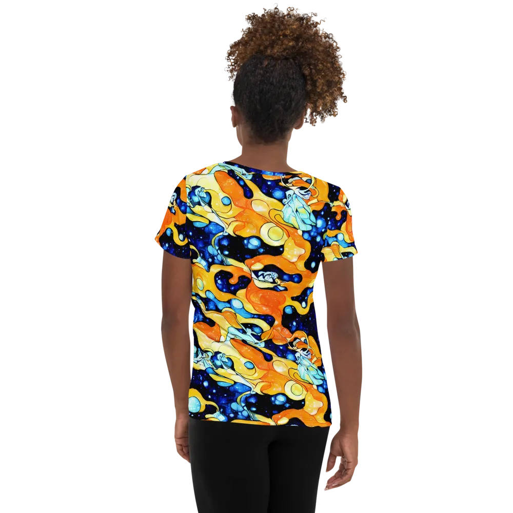 Starlight Melt on Women's Athletic T-Shirt — Back