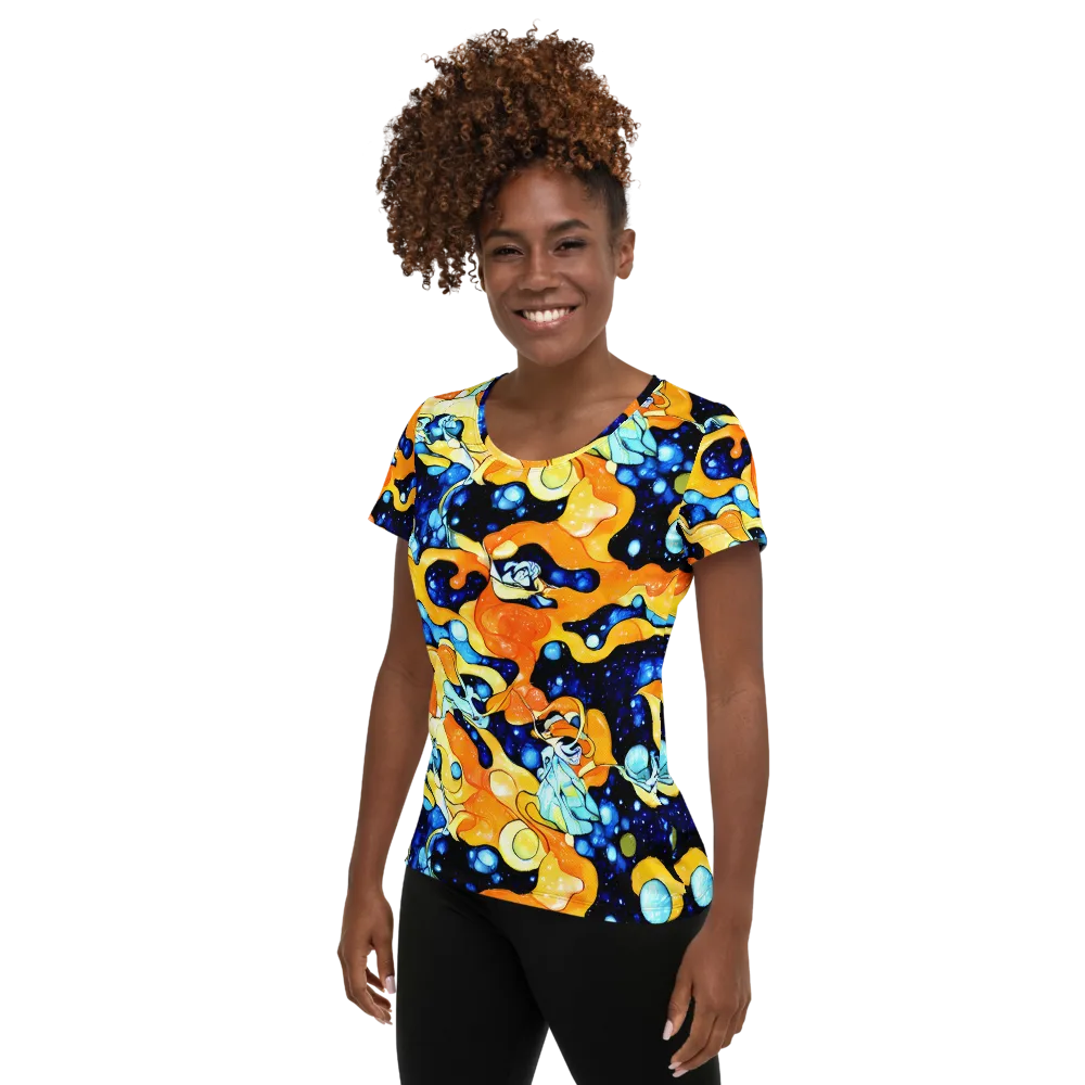Starlight Melt on Women's Athletic T-Shirt — Left