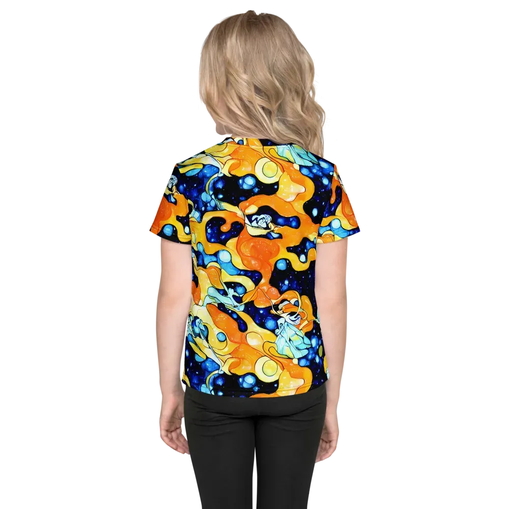 Starlight Melt on Kids Crew Neck T-Shirt — Back