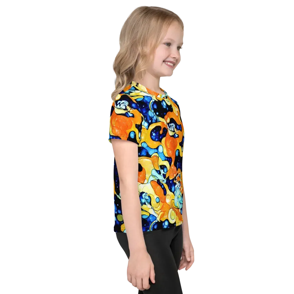 Starlight Melt on Kids Crew Neck T-Shirt — Right