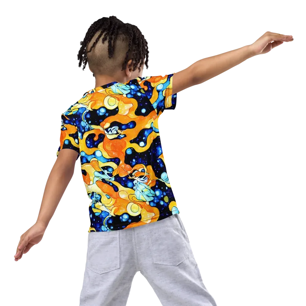 Starlight Melt on Kids Crew Neck T-Shirt — Back