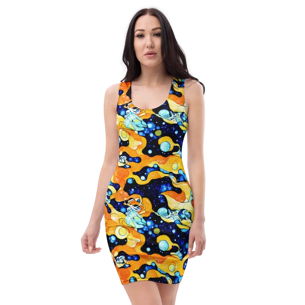Starlight Melt on Bodycon Dress — Front
