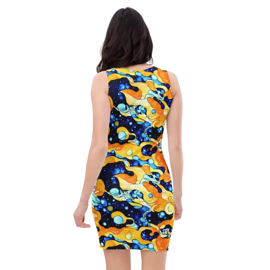 Starlight Melt on Bodycon Dress — Back