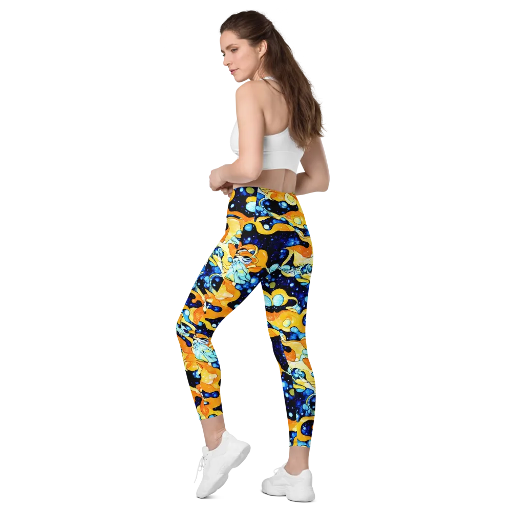 Starlight Melt on Leggings with Pockets — Left Back