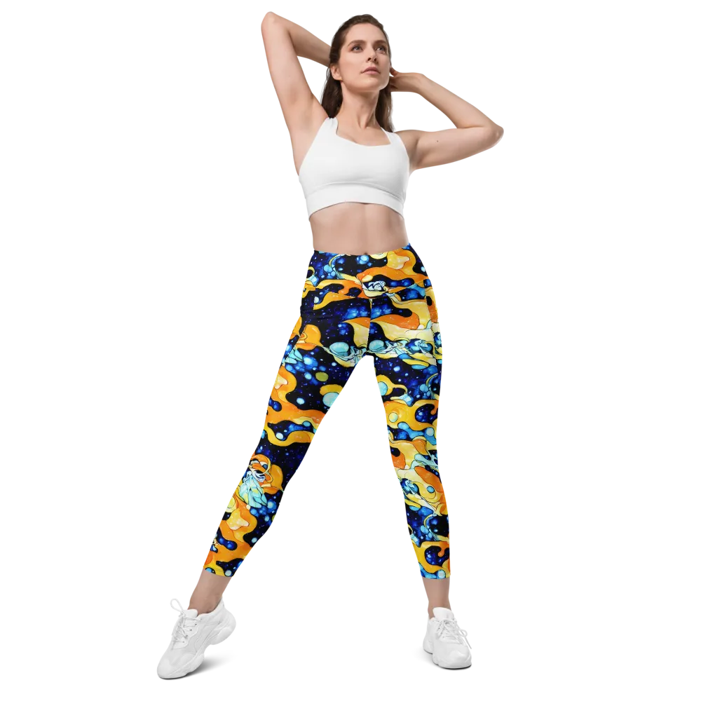 Starlight Melt on Leggings with Pockets — Front