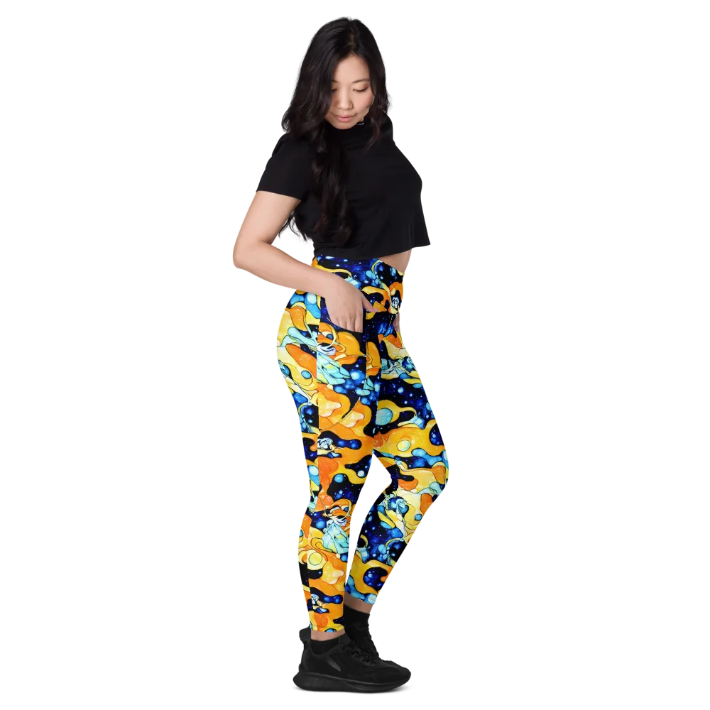 Starlight Melt on Leggings with Pockets — Right