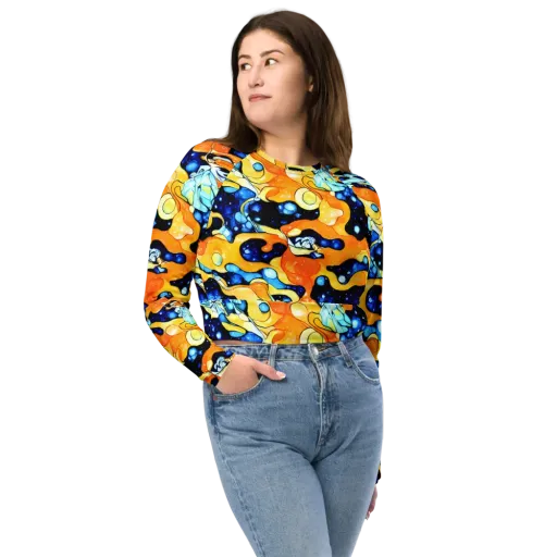 Starlight Melt on a Long Sleeve Crop Top