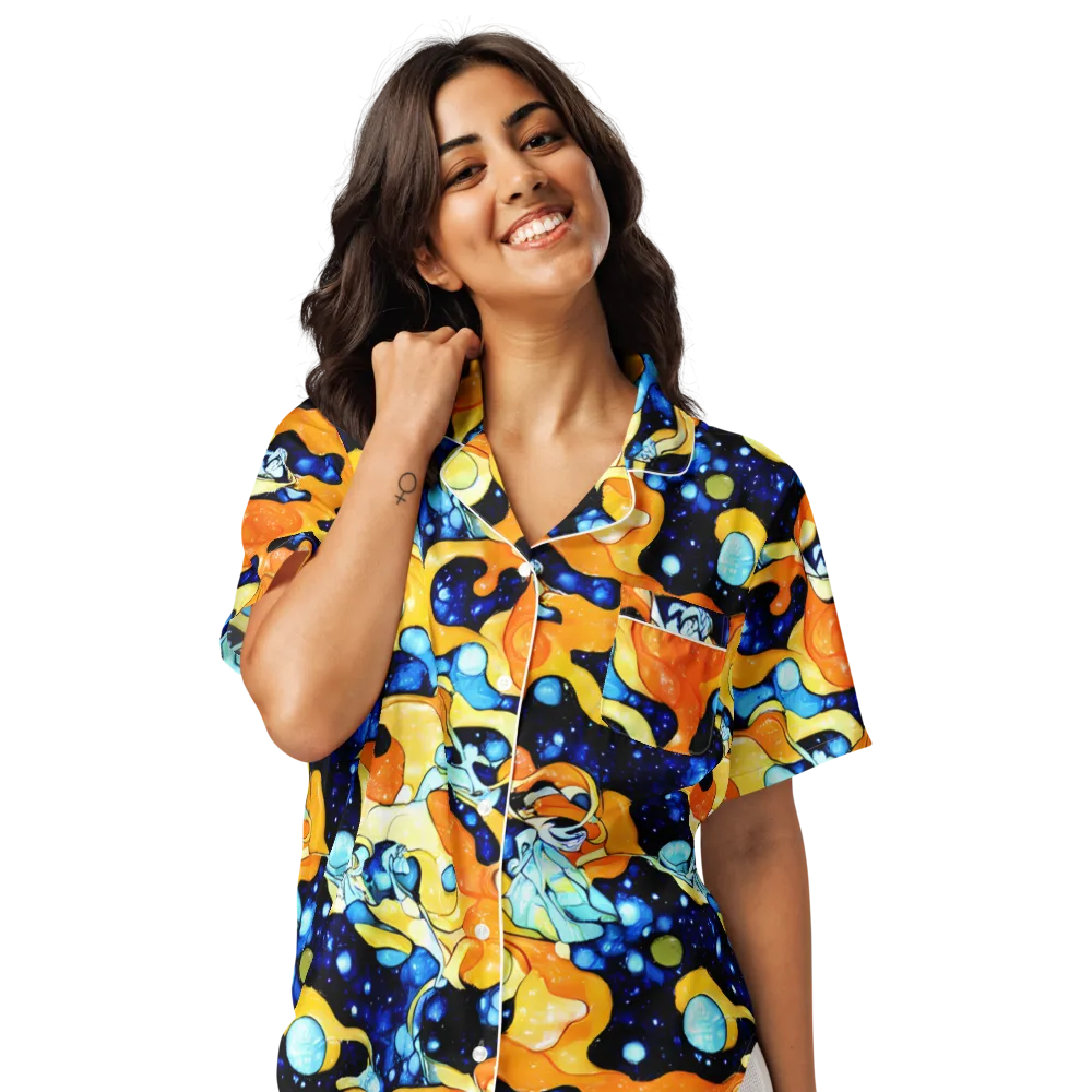 Starlight Melt on Women's Short Sleeve Pajama Top — Front