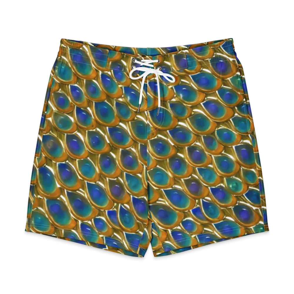 Peacock Voltage on Men's Board Shorts — Front