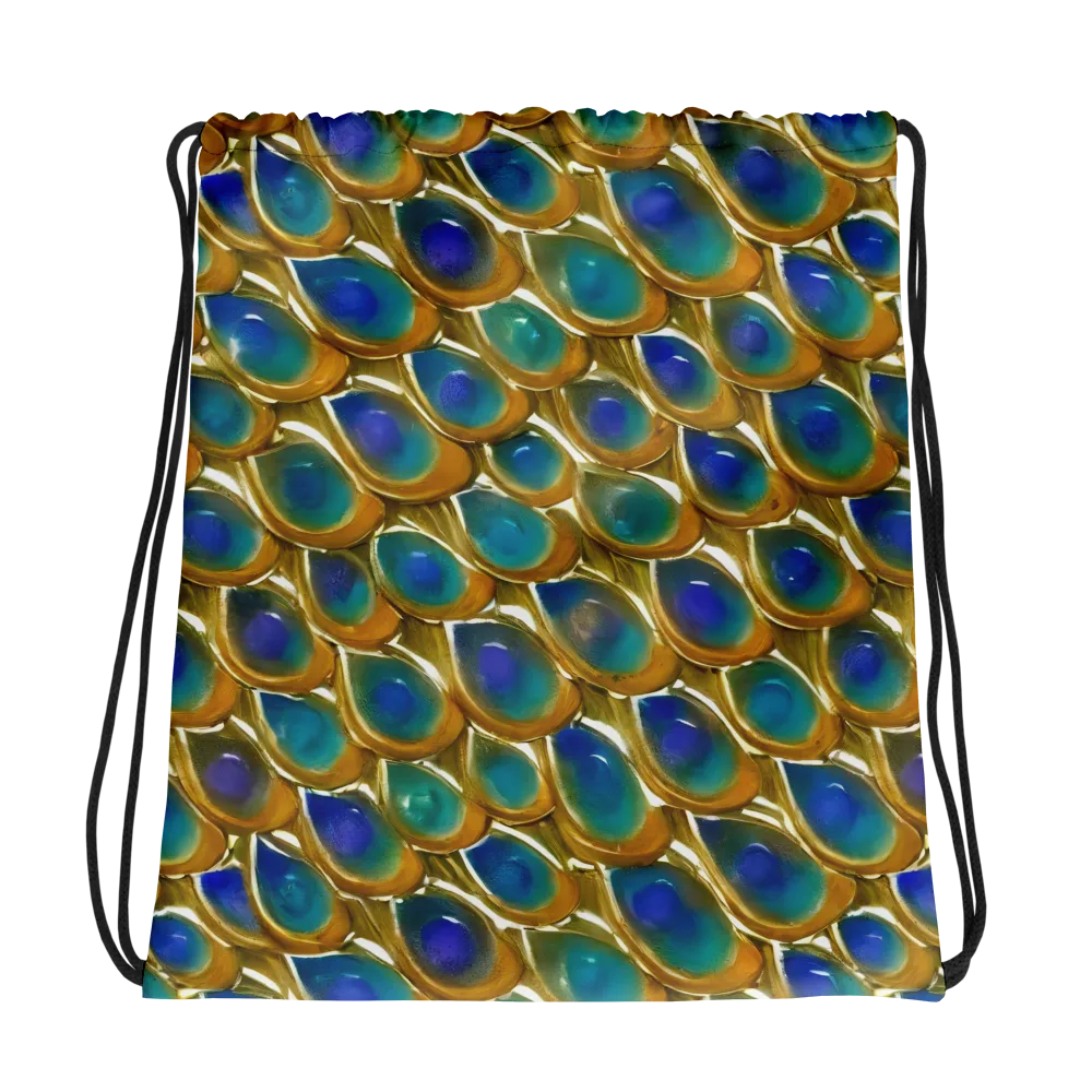 Peacock Voltage on Drawstring Bag — Photo