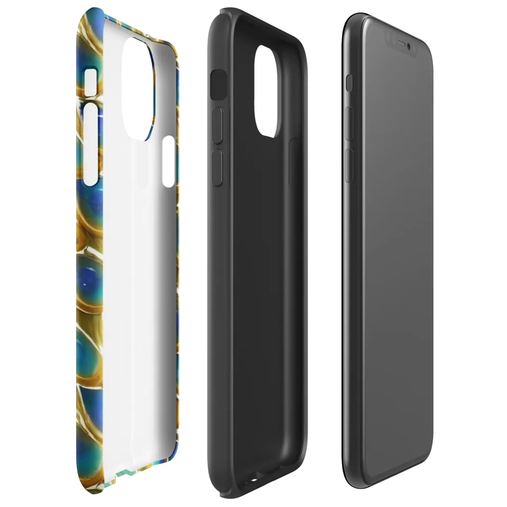 Peacock Voltage on Tough Case for iPhone® — Right