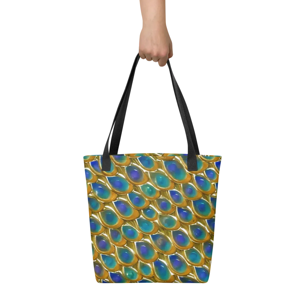 Peacock Voltage on Tote Bag — Front